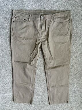 Men's Khaki Straight-Fit Chinos - Tan